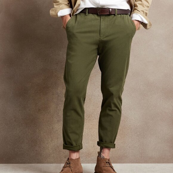 Banana Republic Factory Other - Banana Republic Ankle-Length Grayson Lived-In Chino, Bright Moss, 33x30